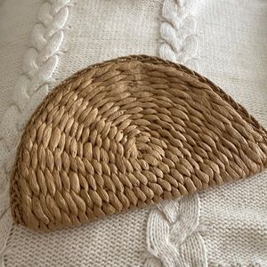 vintage raffia clutch